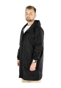 Resim Mode Xl Büyük Beden Erkek Yağmurluk Kapüşonlu 22700 Siyah 001 