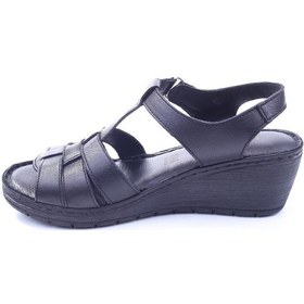 Resim Lobeno 22-d-008 Dolgu Topuk Günlük Anatomik Deri Sandalet 001 