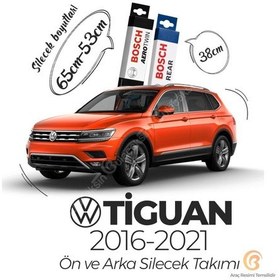 Resim Volkswagen Tiguan Ön Arka Silecek Seti 2016-2021 Bosch Aerotwin 