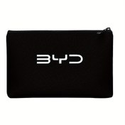 Resim BYD Marka Kanvas Kozmetik Çantası - Hafif, Taşınabilir Seyahat Çantası, Fermuar Kapatma, Makine Yıkamalı, Siyah Beyaz Logo ile, Makyaj ve Tuvalet Malzemeleri Depolama için İdeal, Makyaj Depolama | BYD Marka Tasarımı | Dayanıklı Kumaş, Seyahat Kozmetik Organizatörü 