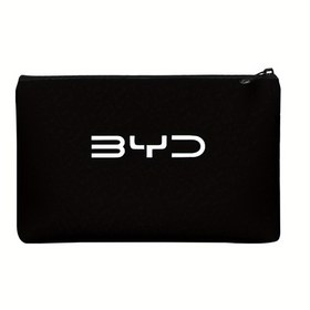 Resim BYD Marka Kanvas Kozmetik Çantası - Hafif, Taşınabilir Seyahat Çantası, Fermuar Kapatma, Makine Yıkamalı, Siyah Beyaz Logo ile, Makyaj ve Tuvalet Malzemeleri Depolama için İdeal, Makyaj Depolama | BYD Marka Tasarımı | Dayanıklı Kumaş, Seyahat Kozmetik Organizatörü 