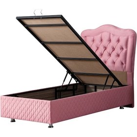 Resim Setaymobilya Baza, Camelli Pembe Tek Kişilik Baza + Başlık, Setay 