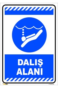 Resim vizyon trafik Dalış Alanı Dıve Area 35x50 Cm Dekota 3 Mm 