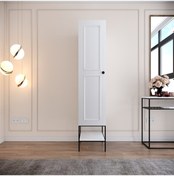 Resim Pasific Home Martin 1 Kapaklı Gardırop Elbise Dolabı Parlak Beyaz 