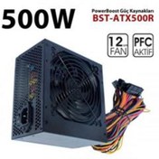 Resim Power Boost PowerBoost PB500AR 500W APFC 2-PCI-E 6+2 Pin 12cm Siyah Fanlı ATX Power Supply 