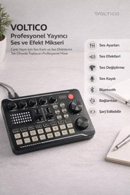 Resim Voltico Kablosuz Bluetooth Ses Kartı – Profesyonel Canlı Yayın & Kayıt Sound Card 