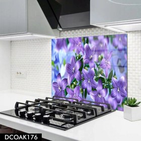 Resim Olinpa Cam Ocak Arkası Koruyucu | Çiçek Desenli 