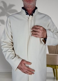 Resim Royal Attire Hac Umre Kıyafetleri/ön Düğmeler Gizli Ve Uzun Kollu Düğmesiz Cepli/Namaz Cübbesi 