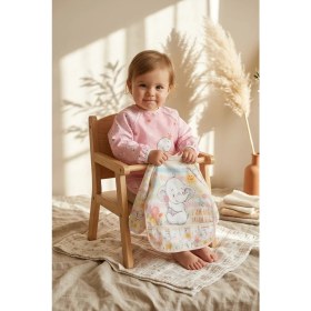 Resim Babydonat 2'li Paket Sıvı Geçirmez Uzun Kollu Mama Önlüğü 6-24 Ay - Blw Uyumlu Leke Tutmaz Kırıntı Cepli Bebek Önlüğü Kuğu Pembe Fil Desenli 