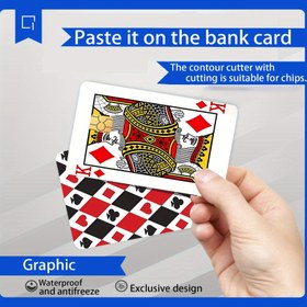 Resim Premium Oyun Kartı Sticker Hediye, 1 Set 2 Sticker, Ulaşım, Anahtarlar, Kredi Kartları, Debit Kartları, Kart Koruyucuları için Uygun, Kabarcıksız, Gizlilik Koruma Ultra-İnce, Mat Dokulu, Dijital Baskı 