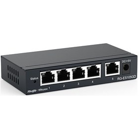 Resim Reyee Rg-es105gd 5 Portlu, 10/100/1000 Gigabit, Tak Çalıştır Switch, Metal Kasa 