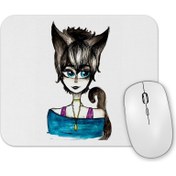 Resim Baskı Dükkanı Menina Gata Mouse Pad 