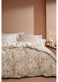 Resim Yataş Bedding Katrina Çift Kişilik Saten Nevresim Seti - Bej 