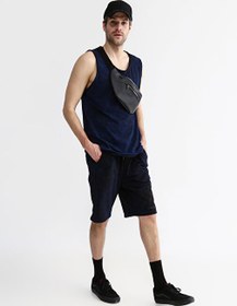 Resim Black On Black Lacivert Erkek Sweat Şort E-MADDOX 