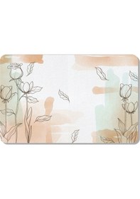 Resim Dijital Baskılı Hoş Geldiniz Yazılır Desenli Dekoratif Dış Kapı Önü Ve Iç Mekan Paspası Yıkanabilir Ekru 