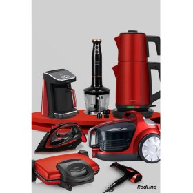 Resim Goldmaster Redline 32 Parça Parlak Kırmızı Avantajlı Elektronik Evlilik Paketi Elektrikli Mutfak Çeyiz Seti 