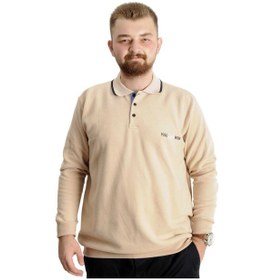 Resim Mode Xl Büyük Beden Sweat Polo Selanik Mode 23448 Bej Bej 