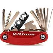Resim Dream011 Red 16 İn 1 Suzuki Vstrom 650 1000 1050 800de Motorcycle Bakım Çantası Seti 