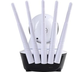 Resim Technodia 1080P Ip Smart Hd Wifi Kablosuz Kamera 5 Anten Ev Güvenlik Bebek Izleme Ir Gece Gözetim Kamerası 