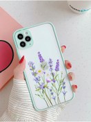 Resim mooodcase Iphone 11 Pro Max Su Yeşili Kamera Lens Korumalı Lavander Desenli Lüx Telefon Kılıfı 