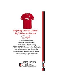 Resim Beşiktaş 24-25 Kırmızı Forma Kişiye Özel Ahşap Kutulu Kırmızı 