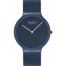 Resim Obaku Denmark V307GXLLML Quartz Hasır Lacivert Safir Cam 40 mm Erkek Kol Saati 