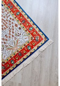 Resim Turuncu Renkli Ipeksi Keseli Seccade Seti S1001 Fuşya Çok Renkli 