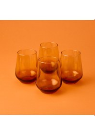 Resim Raklee New Iconic 4'lü Su Bardağı Seti - Amber - 425 Ml Renkli 