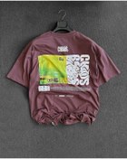 Resim Keywest Büyük Beden Chaos *** Sick Baskılı Oversize Bisiklet Yaka T-shirt 