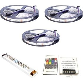 Resim RGB Şerit Led Set 12V 5050 Üç Çipli 15-20-25-30 M 