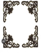 Resim Genel Markalar Köşe Süsü Metal Antik Eskitme (25x25x34mm) 12 Adet 