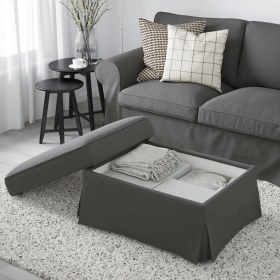 Resim IKEA Gri Rahat Kanepe - Saklama Gözlü Puf 