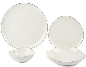 Resim Mikasa Moor Triangular Gold 24 Parça 6 Kişilik Yemek Takımı 