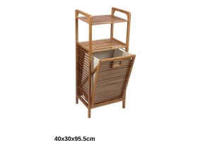 Resim UltraMint Şık ve Dayanıklı Ahşap Çamaşır Sepeti, Pratik Taşıma ve Depolama Çözümü 