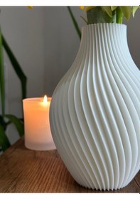 Resim Lıva Bohem Vazo Beyaz 