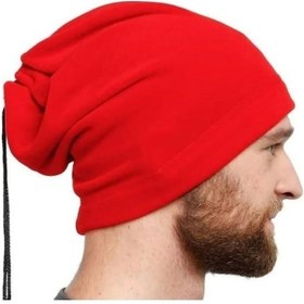 Resim Motosiklet Kışlık Giyim Polar Bandana Boyunluk Motor Bere Soğuk Baş Koruma Kırmızı Siyah 