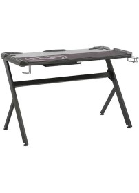 Resim Adore Mobilya Ryze Extreme Karbon Fiber Rgb Oyuncu Masası - Siyah 120X60X76 cm 