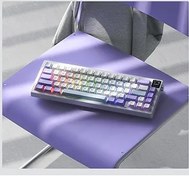 Resim Coverzone Ajazz AK650 Kablosuz Mekanik Klavye 3 Modlu TFT Ekranlı Hot-Swap-65 Tuşlu RGB Mor/Dream Switch 
