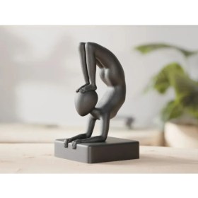 Resim Yogi Guy Minimalist Yoga Heykeli – 3D Baskı Dekor 