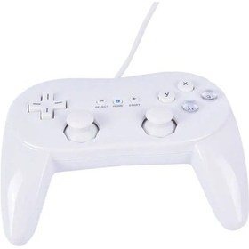 Resim White-1pcs Wii Klasik Konsol İçin Kablolu Klasik Pro Denetleyici Gamepad Oyun Joystick İkinci Nesil 