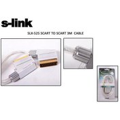 Resim S-link SLX-525 Scart To Scart 3mt Gold Metal Kablo 