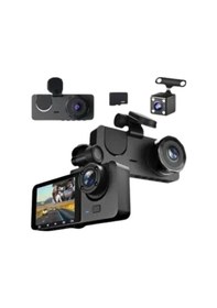 Resim Full Hd Çözünürlüklü Üç Kameralı Araç İçi Kamera Park Ve Sürüş 