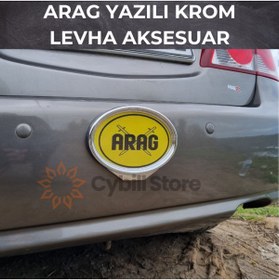 Resim CybillStore Krom Arag Yazılı Levha Yapıştırmalı Taksi Minibüs Araba 