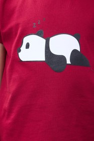 Resim Kız Çocuk Panda Baskılı Biye Detaylı Şortlu Takım - Yavru Ağzı / 5-6 Yaş 