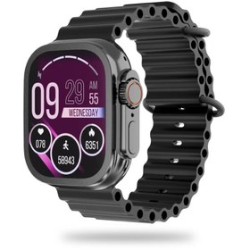 Resim Polosmart PSSW21 2.01" Dokunmatik Ekranlı Akıllı Saat Titreşimli, Mikrofonlu, Adım Sayarlı Siyah 