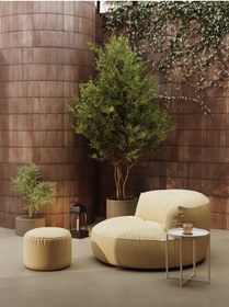 Resim PATARA HOME Mila Modell Gri Puff & Armut Koltuk 