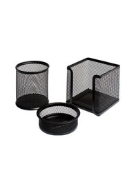 Resim Bigpoint Metal Perfore 3lü Set Siyah 