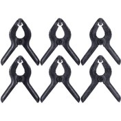 Resim Xindoker "6'li Plastik B Kıskacı - Fotoğraf Kağıdı Ve Fon Tutucu, 5cm Açıklık" 