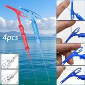 Resim 4 adet 3'ü 1 arada Balıkçılık Düğüm Bağlama Aracı & Kanca Çıkarıcı - İki Renkli (Kırmızı/Mavi) Ergonomik Tasarım, Hızlı ve Kolay Düğümler için Dayanıklı Plastik, Balıkçılar İçin Mükemmel Hediye - Babalar Günü, Paskalya, Bağımsızlık Günü, Balıkçı Esansiyelleri, Çok Fonksiyonlu Araç, Ergonomik Sap, Pratik Balıkçı Seçimi 