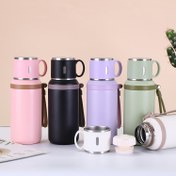 Resim Çay Süzgeci Kapaklı 700 ml Yalıtımlı Bardak - Dayanıklı, Çok Renkli Seçenekler (Pembe, Siyah, Mor, Yeşil, Beyaz), Sızdırmaz Tasarım, İçecekleri Sıcak veya Soğuk Tutuyor, Seyahat, Ev, Ofis ve Hediye Verme için Mükemmel 
